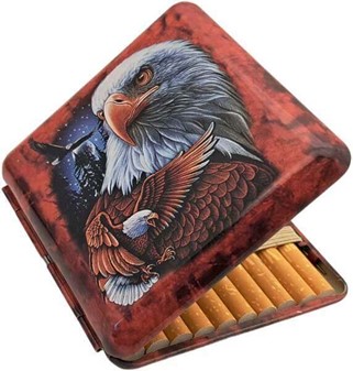 Cigaretetui Metal til 20 Stk. Majestætiske ørne design