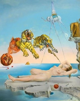 MALERIER TIL STUEN. Lille kopi af Salvador Dalí kendt maleri