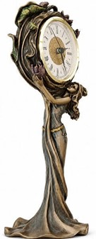 Eksklusiv Art Nouveau Ur Bronzefigur. Perfekt Bryllupsgave til Ham