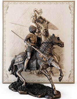 Ridder på hest statue. En Stue Dekoration Med Historie og Sjæl