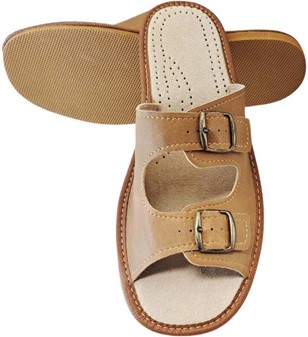 SOMMER LÆDER SLIPPERS HERRE. hjemme sandaler til manden med spænder