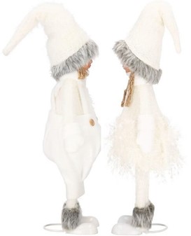 Julefigurer. Nissedukker hvid, 56cm. Køb billigt juledekoration online
