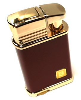 VALENTINSGAVE TIL HENDE. Rød gas lighter med gylden farve finish