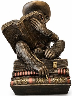 STUDERENDE GAVE. Chimpanse videnskabsmand - Steampunk figur