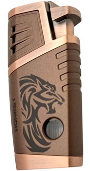 Cigar Lighter. Kobber stormlighter med dobbelt Jet flamme og punch