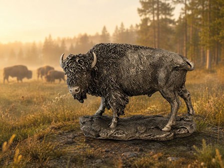 Unik Europæisk Bison Bronzefigur: Den perfekte gave til chefen
