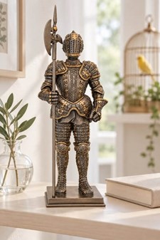 RIDDER. Middelalder soldat realistisk figur. Pynt til boligen