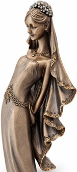 Bedste Bryllupsgave. Tidløs elegance - eksklusiv bronze brudefigur