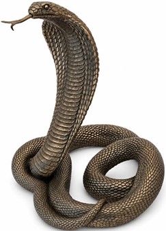 KONGEKOBRA SLANGE. Perfekt, realistisk dekorative figur til hjemmet