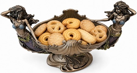 En meget imponerende Art Nouveau Havfrue Skål til Frugt eller Slik