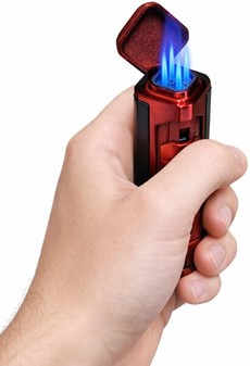Opdag elegance og kraft. Køb vores solid stormlighter i i rød / sort
