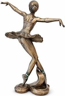 BALLERINA FIGUR. Billig dekoration til hjemmet i form smuk bronzefigur