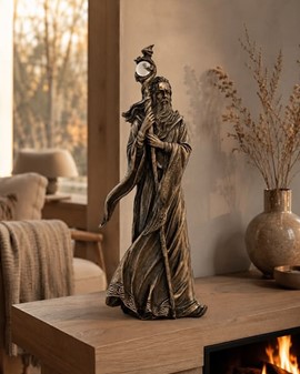 Oplev Mystisk Skønhed med Merlin. Bronze Dekorativ Figur til Hjemmet
