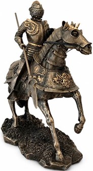 Ridder på hest statue. En Stue Dekoration Med Historie og Sjæl