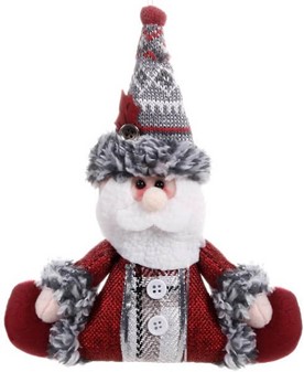 Sød julemand figur. Sjov og billig dekorativ nisse til ophæng. H 19 cm