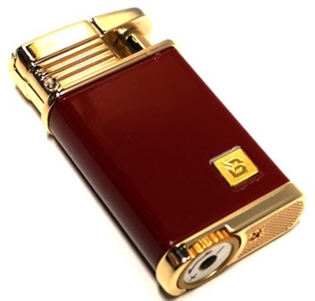 VALENTINSGAVE TIL HENDE. Rød gas lighter med gylden farve finish