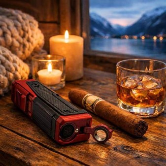 Rød luksus cigar Jet lighter. Den ultimative gave til cigar entusiast