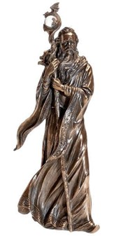 Oplev Mystisk Skønhed med Merlin. Bronze Dekorativ Figur til Hjemmet