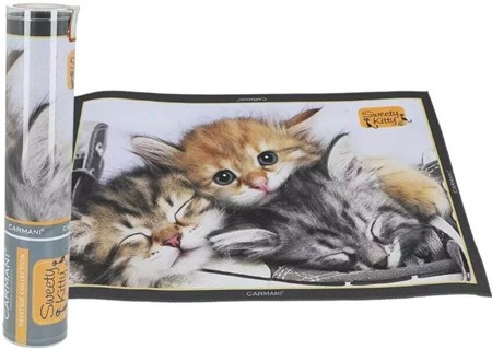 Smukke, dekorative dækkeservietter med katte. Spis med stil