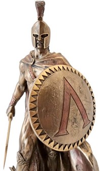 LEONIDAS SKULPTUR. Spartansk kriger og konge - Pynte figur til hjemmet