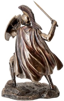GRÆSK MYTOLOGISK FIGUR. Figur af Achilleus, helten fra trojanerkrigen