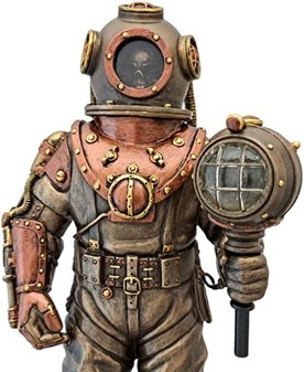 DEKORATION HJEMMET. Steampunk Veronese figur af døde dykker med LED