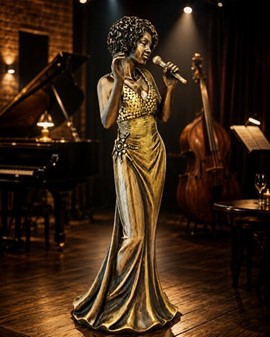 Jazz Diva Figur – En Elegant Gave til Musikelskere og Sangere