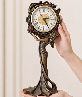 Eksklusiv Art Nouveau Ur Bronzefigur. Perfekt Bryllupsgave til Ham