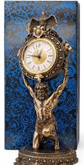 Atlas figur med ur. Et kunstværk og elegance, der beriger dit hjem