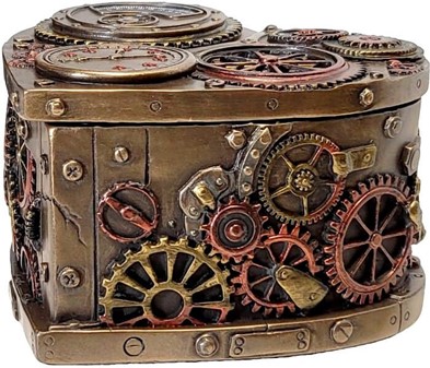 18 ÅRS GAVE. Unik hjerteformede smykkeskrin i Steampunk stil