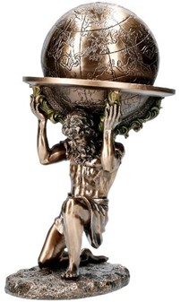 ATLAS FIGUR. Mytisk Skønhed, Evig Kraft. Unik Skulptur til dit Hjem