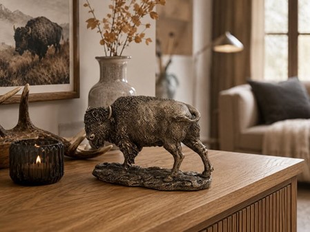 Unik Europæisk Bison Bronzefigur: Den perfekte gave til chefen