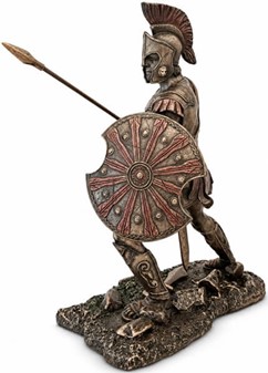 ACHILLES. Statuette af helten trojanerkrigen til hjemmet dekoration