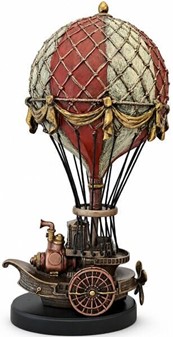 GAVE TIL MAND. Forbløffende dekorativ figur af Steampunk ballon