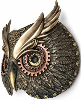 PYNT VÆGGEN. Smuk og billig dekorativ ugle maske i Steampunk stil