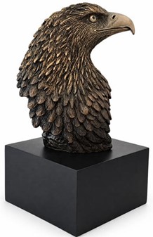 Majestætisk Ørnehoved i Bronze. Dekorativ skulptur med sjæl og styrke