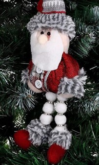 Julemand figur. Sjov og billig dekorativ nisse til ophæng. H 27 cm