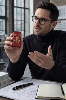 Unik rød turbo lighter. Elegant gave til hende med kraftig flamme