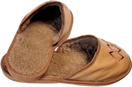 SLIPPERS TIL MÆND. Traditionelle hjemmesko med ægte læder. Kun 139 kr
