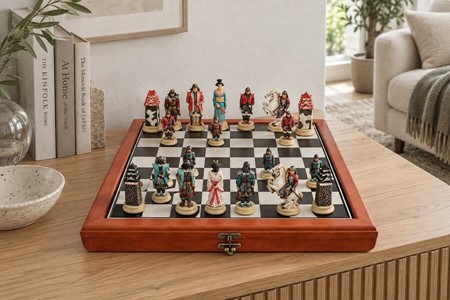 FØDSELSDAGSGAVE TIL HAM. Spændende skak med samurai krigere figurer