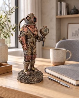DEKORATION HJEMMET. Steampunk Veronese figur af døde dykker med LED