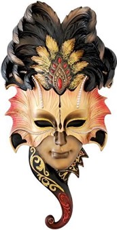 DEKORATION TIL VÆGGEN. Eksklusiv Venetiansk Ugle Maske i Bronze