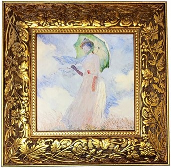 Reproduktioner af oliemalerier. Kvinde med en Parasol Claude Monet