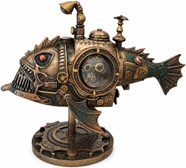 Unik ubåd figur i Steampunk-stil til kontoret eller stuen dekoration