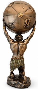 Elegant Atlas Figur med Åbningsklode. Smykkeopbevaring og Dekoration