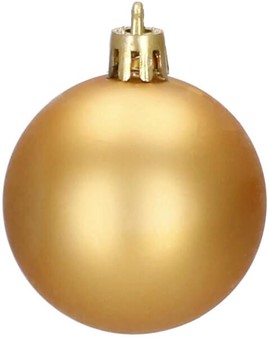 Billige guld plast julekugler til en store julearrangementer. 72 stk