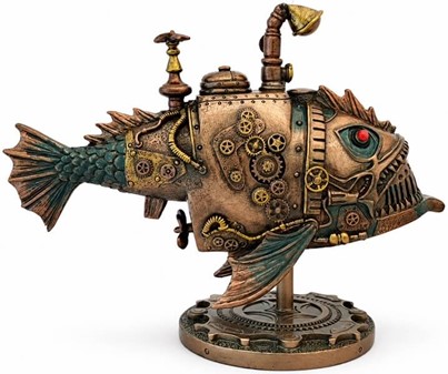 Unik ubåd figur i Steampunk-stil til kontoret eller stuen dekoration