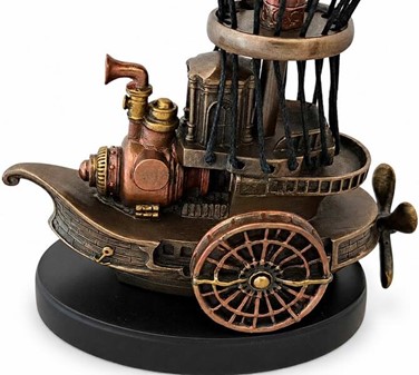 GAVE TIL MAND. Forbløffende dekorativ figur af Steampunk ballon