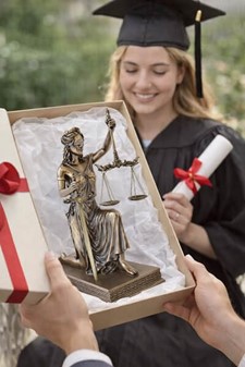 Eksklusiv Justitia figur. Perfekt gave til jurister og nyuddannet
