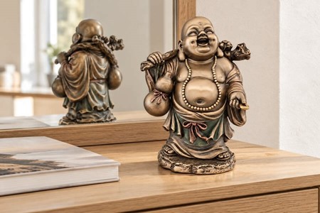 Smilende Buddha figur: Din Daglig Dosis af Lykke og Held